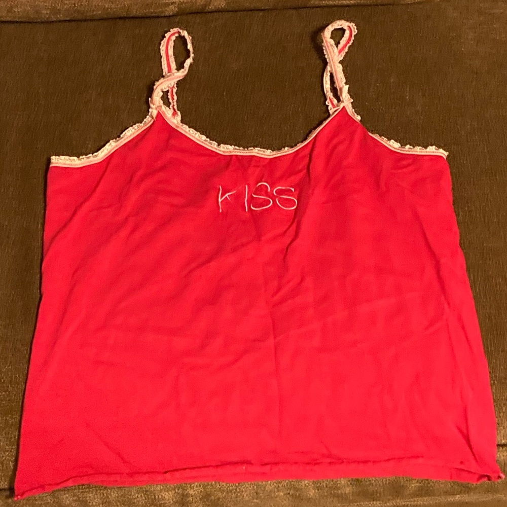 Kiss lacy cropped tank top💕💕